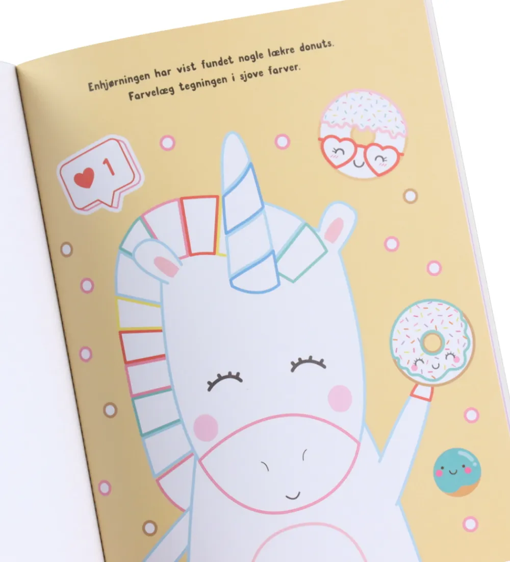 Forlaget Tukan Malebog|Kreativ Leg>Malebog m. Juveler - Enhjørning - DA