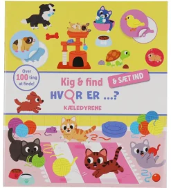 Forlaget Bolden Bøger>Forlagte Bolden Bog - Kig og find og sæt ind: Hvor er KÆLEDYRENE