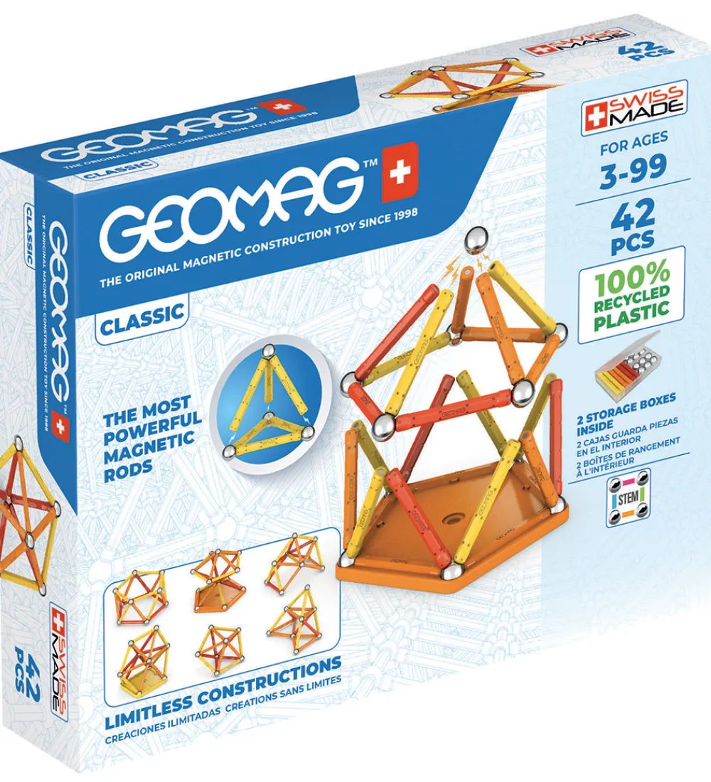 Geomag Magnetlegetøj>Magnetsæt - Classic Recycled - 42 Dele