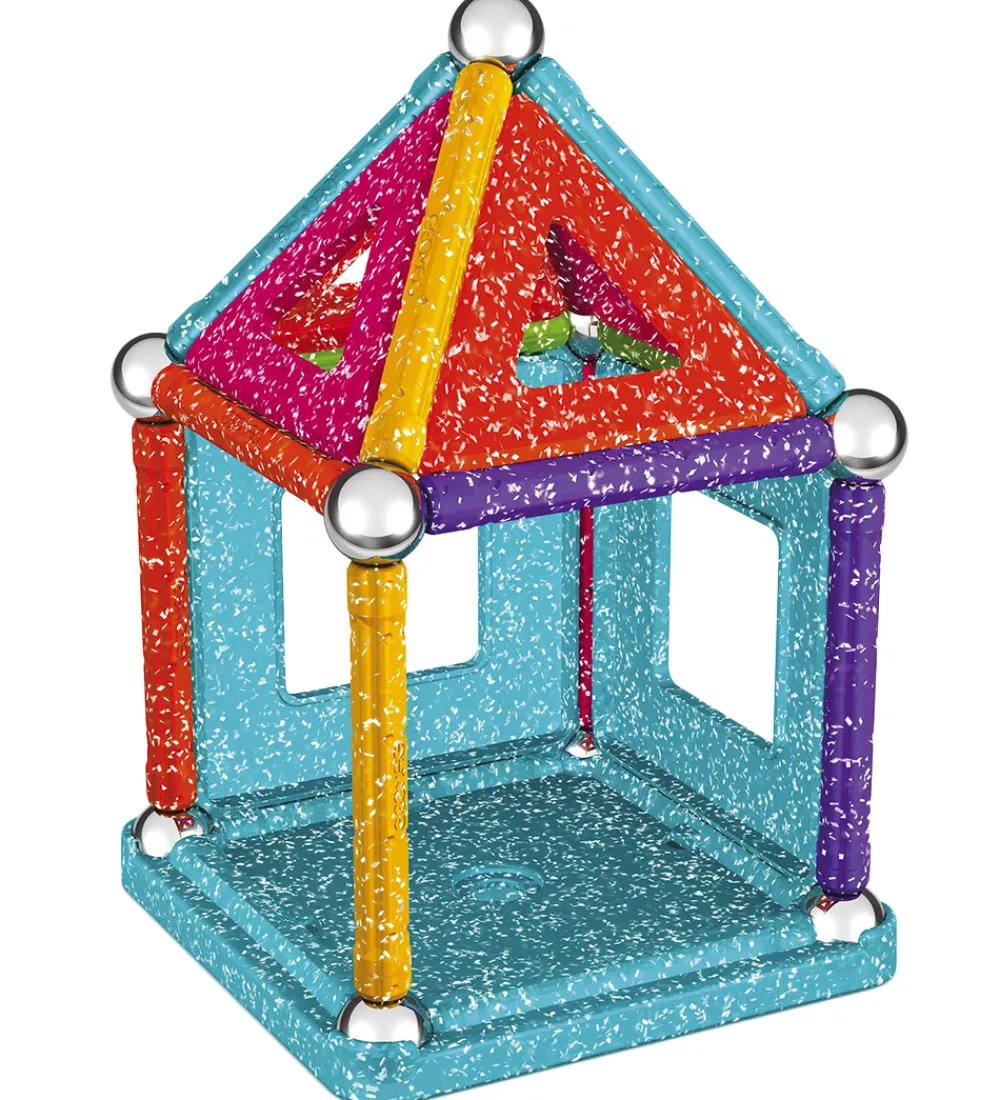 Geomag Magnetlegetøj>Magnetsæt - Glitter Panels Recycled - 35 Dele