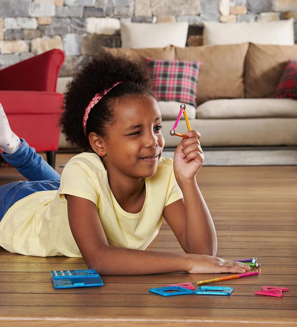 Geomag Magnetlegetøj>Magnetsæt - Glitter Panels Recycled - 22 Dele