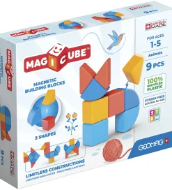 Geomag Byg Og Klodser|Magnetlegetøj>Magnetsæt - Magicube Shapes Animal Recycled - 9 Dele