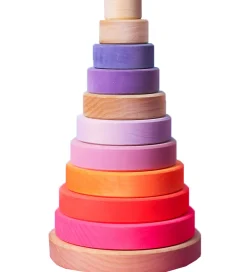 Grimms Trælegetøj|Stablelegetøj>Stabletårn - Træ - Stor - Neonpink