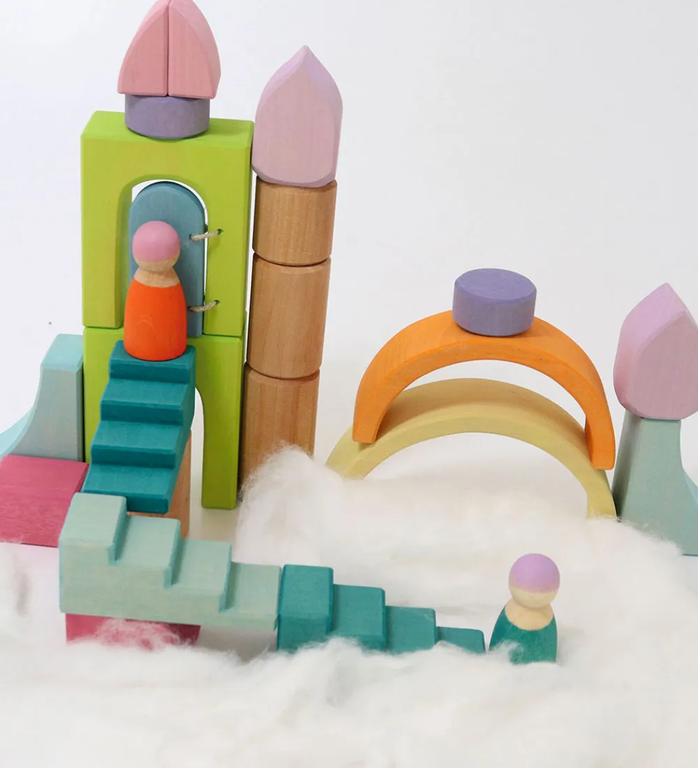 Grimms Byg Og Klodser|Trælegetøj>Trælegetøj - Building World - Cloud Play