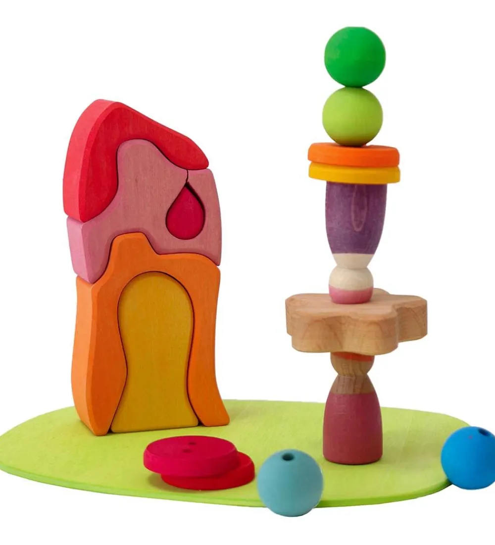 Grimms Trælegetøj>Trælegetøj - Small World Play Down By The Meadow