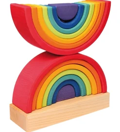 Grimms Stablelegetøj>Trælegetøj - Stabletårn - Dobbelt Regnbue - Multifarvet