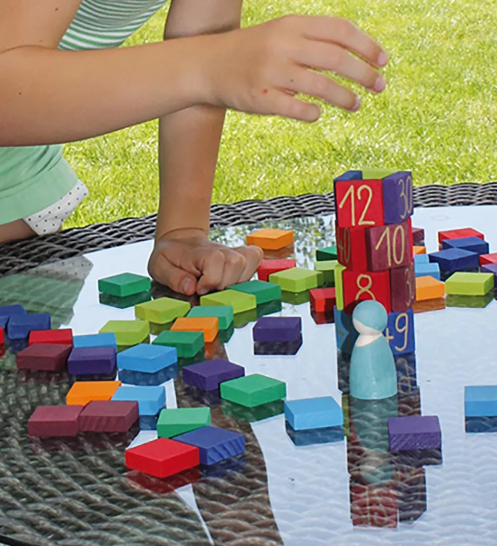 Grimms Trælegetøj>Trælegetøj - Tællebræt - 201 Dele - Multifarvet