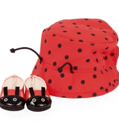 Götz Dukker Og Tilbehør>Dukketøj - Sko/Bøllehat - 30-33cm - Mariehøne