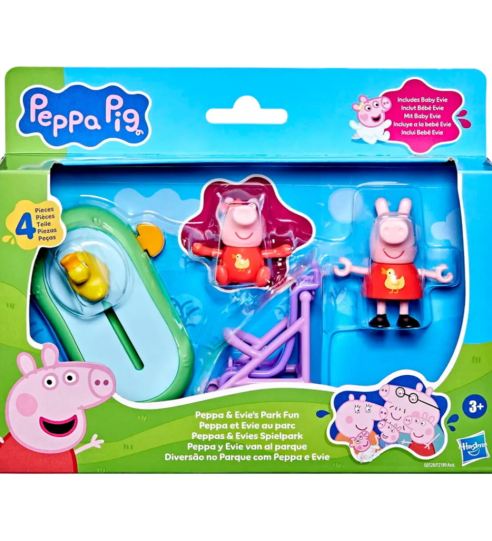 Gurli Gris Figurer>Legetøjsfigurer - 4 stk. - Peppa & Evie's Park Fun