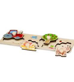 HABA Puslespil>Puslespil - 4 Brikker - Træ - Gård