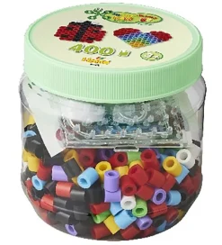Hama Perler>Maxi Perler - 400 Perler stk. - Firkant & Hjerte