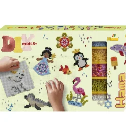 Hama Perler>Midi Gaveæske - Ca. 6000 perler + 3 plader - Multifarvet