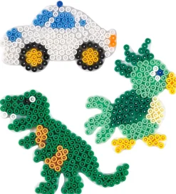 Hama Perler>Midi Perleplader - 3-pak - Bil, Dinosaur & Papegøje