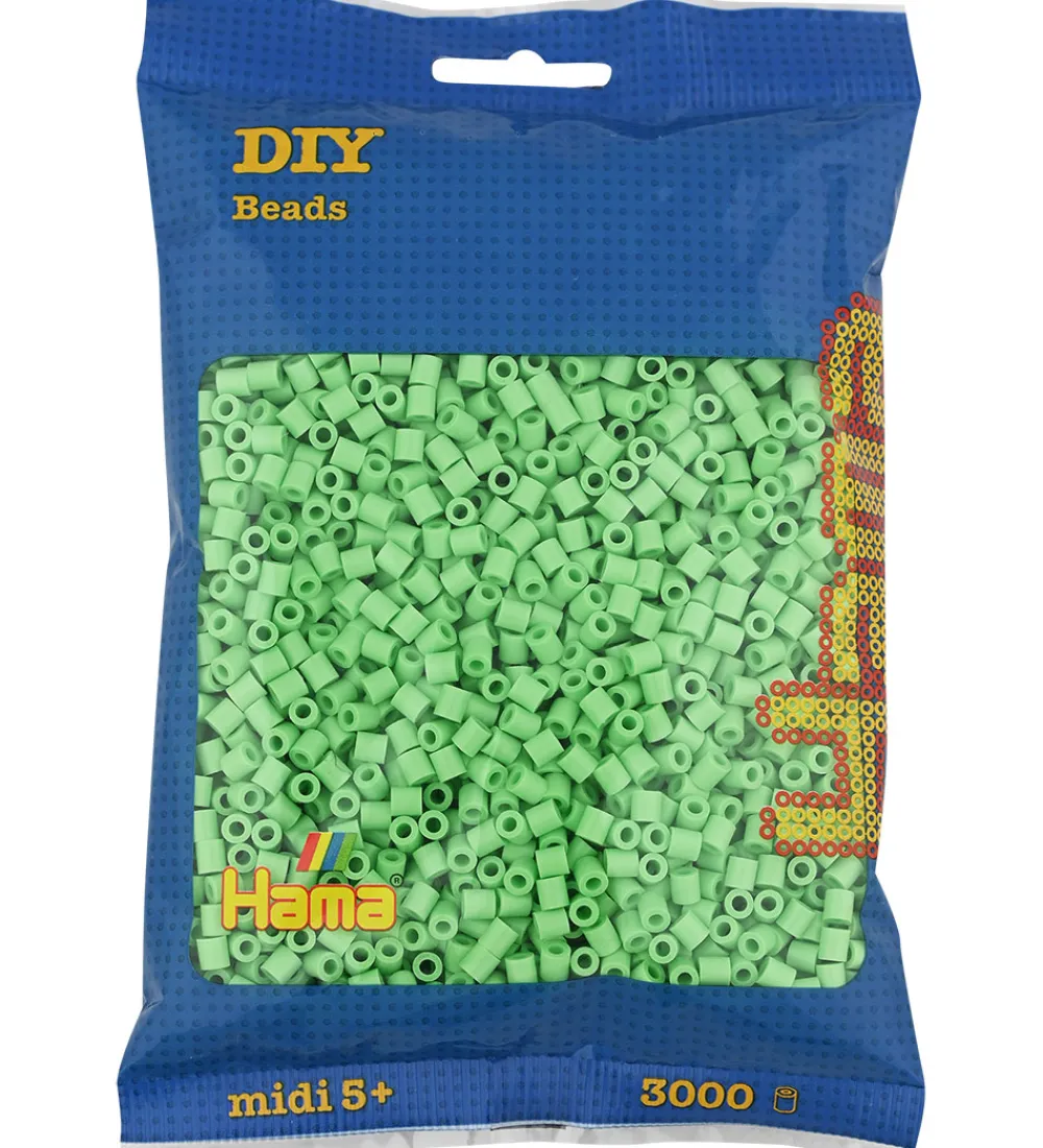 Hama Halloween|Perler>Midi Perler - 3000 stk. - 115 Klar Grøn