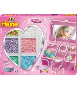Hama Perler>Midi Perlesæt - 2400 stk. - Smykker - Pastel
