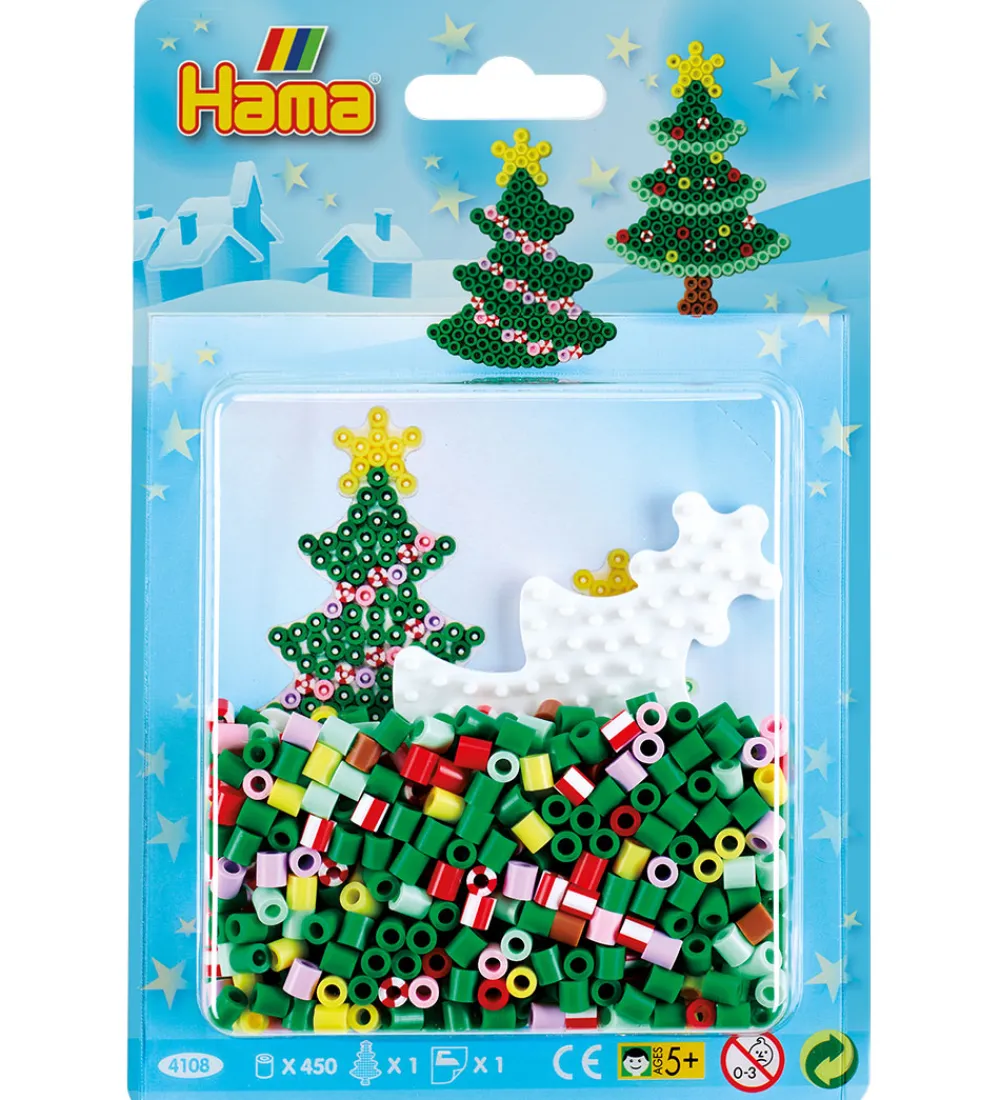 Hama Perler>Midi Perlesæt - Lille Juletræ - 450 stk.