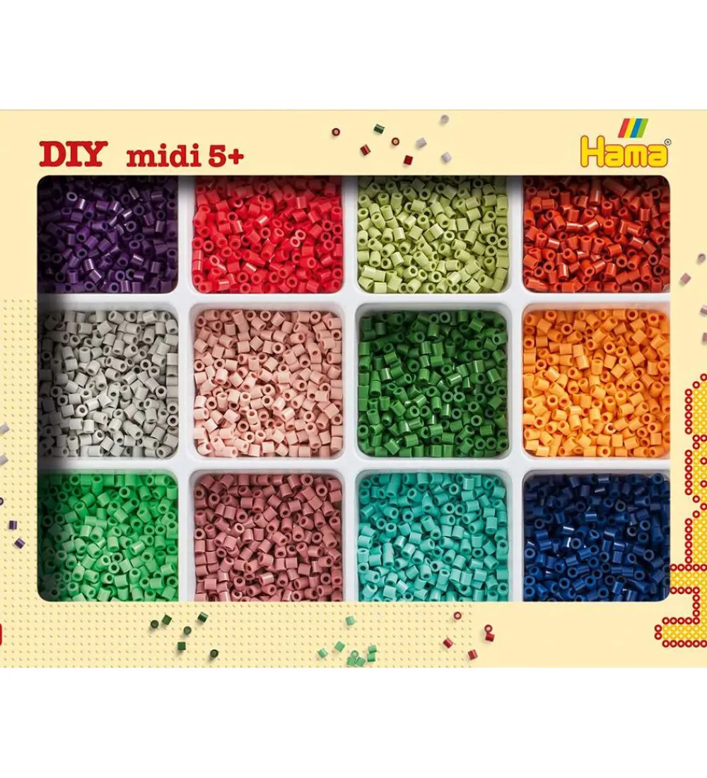 Hama Halloween|Perler>Midi Perlesæt m. Opbevaring - 9600 stk.