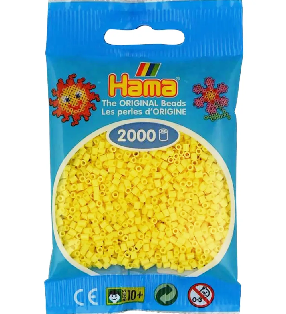 Hama Perler>Mini Perler - 2000 stk. - 103 Lysegul