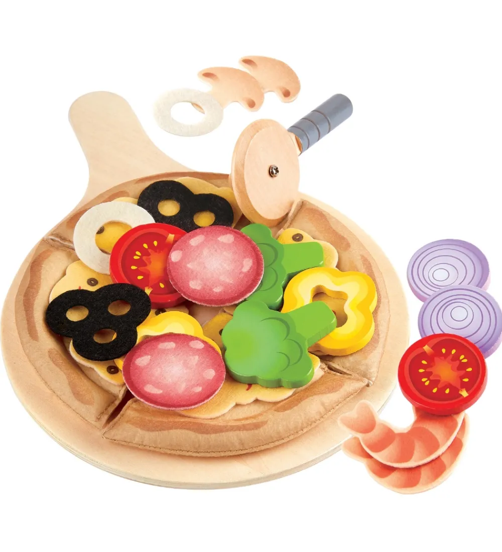 Hape Legemad|Legekøkken Og Legemøbel>Legemad - 29 dele - Pizza
