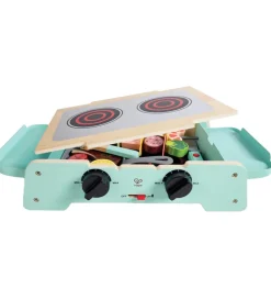 Hape Rolleleg|Trælegetøj>Legemad m. Lyd/Lys - Træ - Sizzling Griddle & Grill BBQ