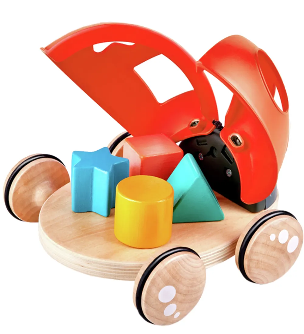 Hape Puttekasser>Træklegetøj - Mariehøne m. Klodser