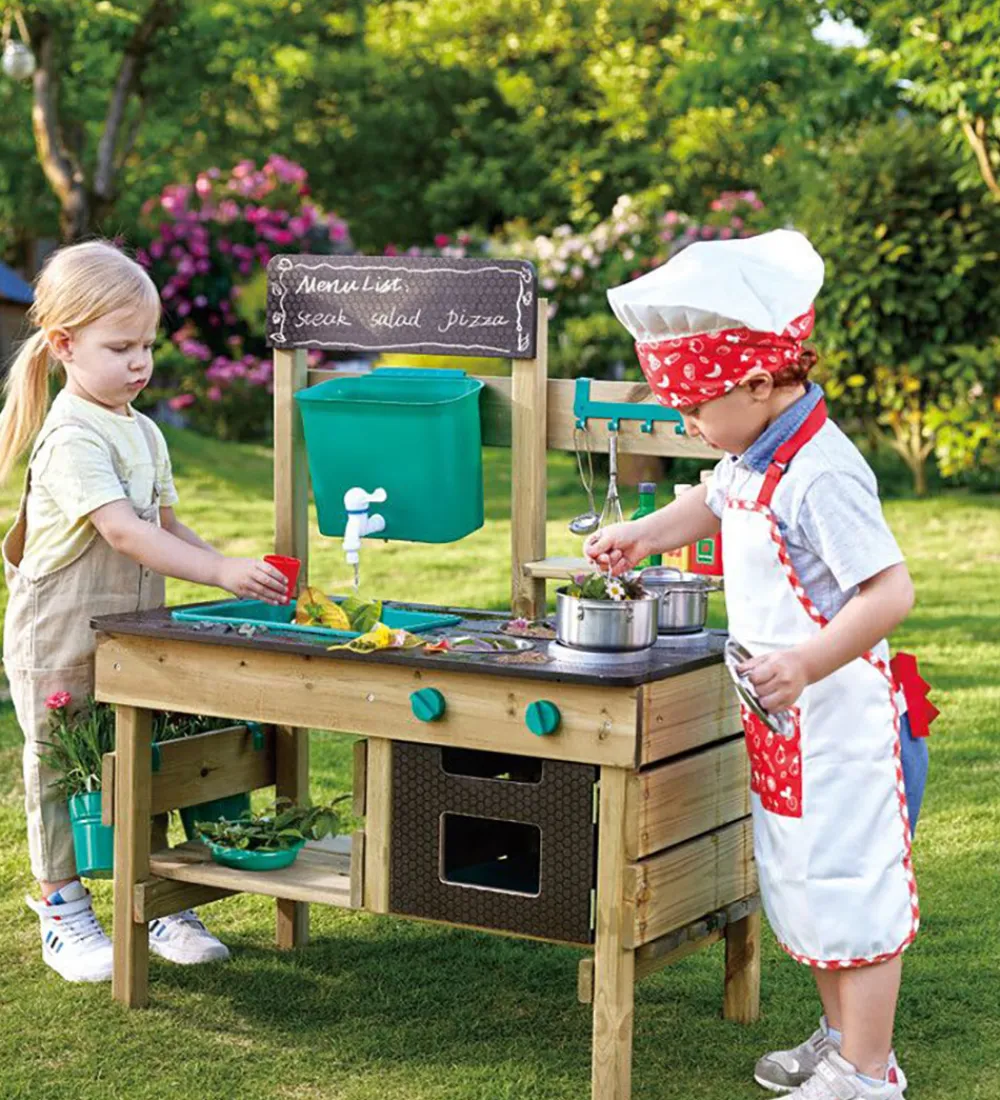 Hape Legekøkken Og Legemøbel>Udekøkken m. Tilbehør - Nature Fun