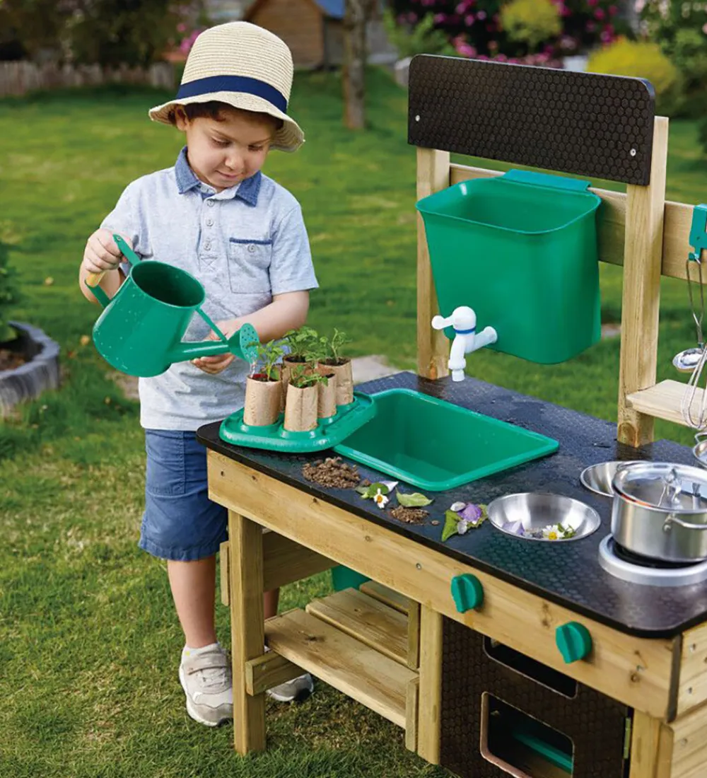 Hape Legekøkken Og Legemøbel>Udekøkken m. Tilbehør - Nature Fun