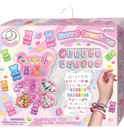 Hot Focus Kreasæt>Kreasæt - Vedhæng & Perler I Æske Med Negle Stickers