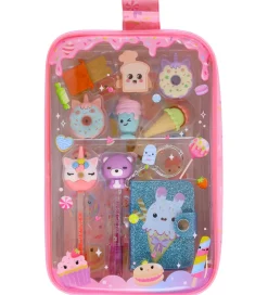 Hot Focus Kreativ Leg>Taske m. Tilbehør - 6 Viskerlæder/2 Gelpenne