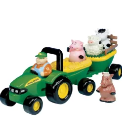 John Deere Traktorer>Arbejdsbil - 36 cm - Traktor m. Dyr