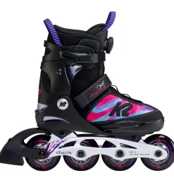 K2 Rulleskøjter>Rulleskøjter - Charm Boa Alu - Sort/Rose/Blå - Inliner