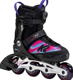 K2 Rulleskøjter>Rulleskøjter - Charm Boa Alu - Sort/Rose/Blå - Inliner