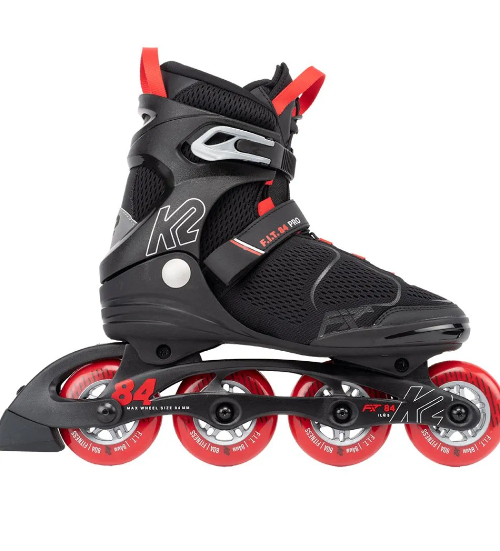 K2 Rulleskøjter>Rulleskøjter - F.I.T 84 Pro - Sort/Rød - Inliner