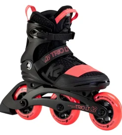 K2 Rulleskøjter>Rulleskøjter - Trio LT 100 W - Sort/Koral - Inliner