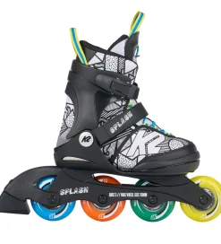 K2 Rulleskøjter>Rulleskøjter m. 5 Tusser - Splash - Sort/Hvid - Inliner