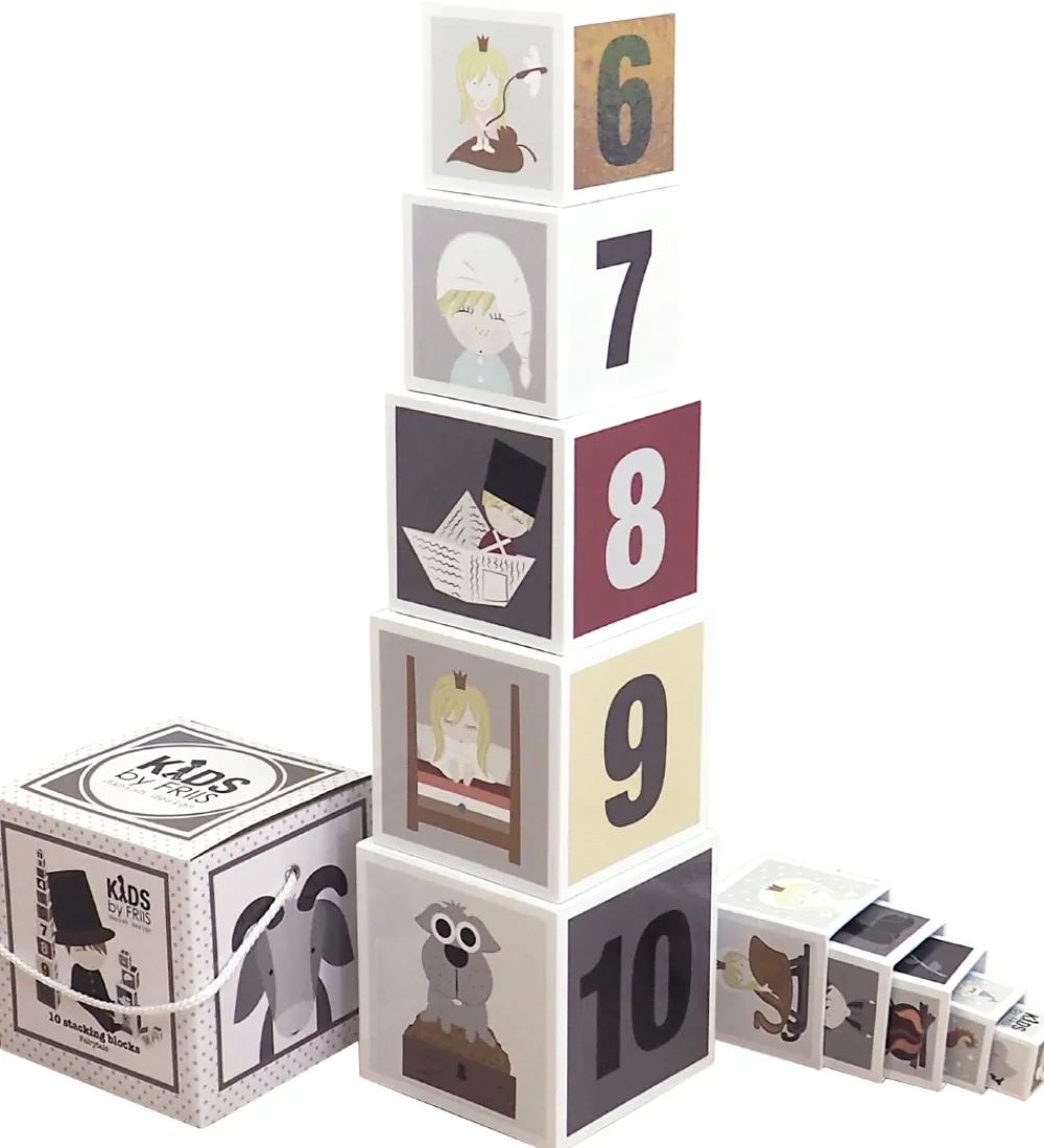 Kids by Friis Stablelegetøj>Stabelkasser - 10 stk - Eventyr