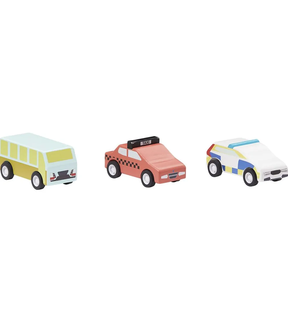 Kids Concept Trælegetøj>Biler - 3-pak - Pull Back - Aiden
