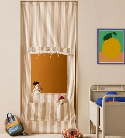 Kids Concept Rolleleg|Legetelte>Kiosk-Dør - Stripe Beige
