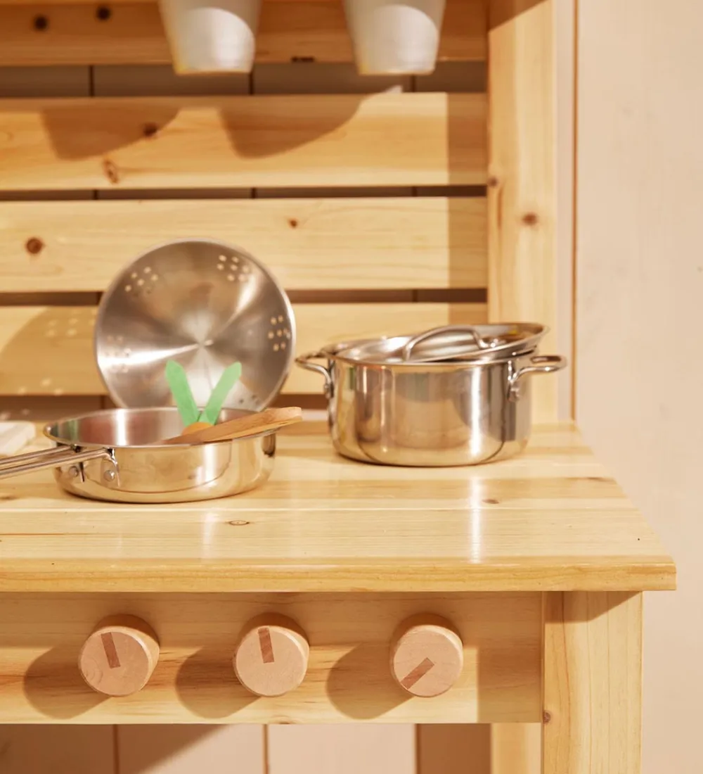 Kids Concept Rolleleg|Legekøkken Og Legemøbel>Køkkensæt - 7 Dele - Metal/Træ