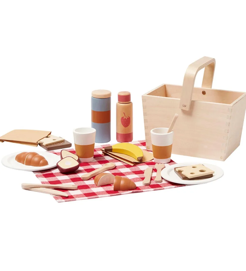 Kids Concept Legemad>Legemad - Picnic sæt - Træ