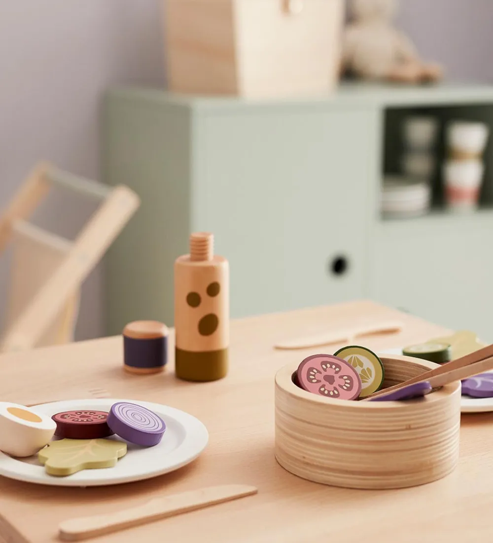 Kids Concept Legemad>Legemad - Salat sæt - Træ