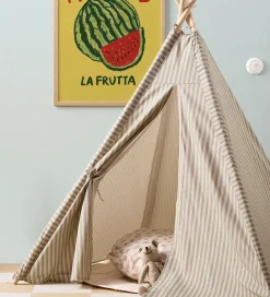 Kids Concept Legetelte>Legetelt - Tipi Stripe - Blå/Hvid