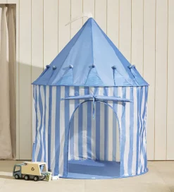 Kids Concept Legetelte>Legetelt - 100x130 cm - Blå Striber