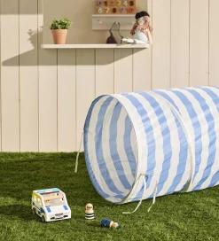 Kids Concept Motorisk Legetøj>Legetunnel - 180 cm - Blå Striber