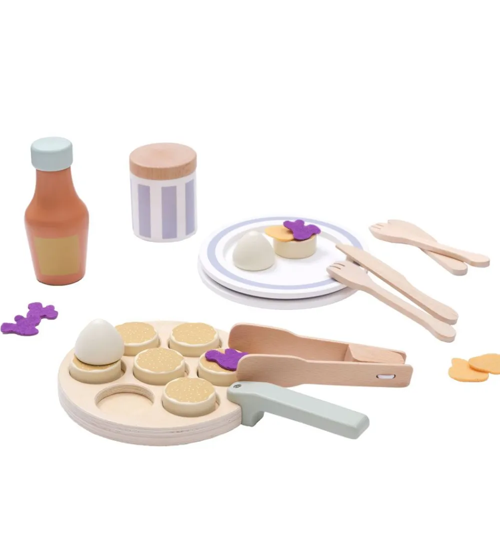Kids Concept Trælegetøj|Legemad>Pandekagesæt - Træ