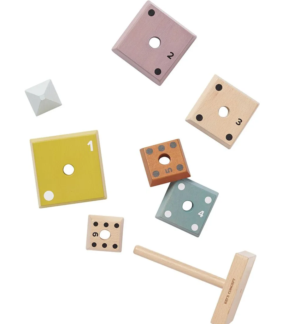 Kids Concept Trælegetøj|Stablelegetøj>Stabletårn - Plocktorn Pyramid - Neo - Multi