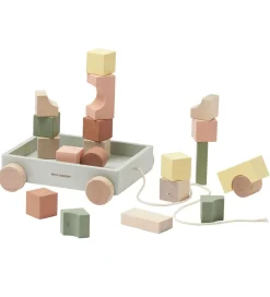 Kids Concept Trælegetøj|Aktivitetslegetøj>Trækvogn m. Stableklodser - Edvin - Multi