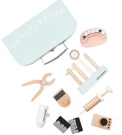 Kids Concept Trælegetøj>Trælegetøj - Tandlægesæt m. Kuffert - Træ