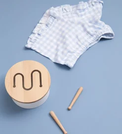 Kids Concept Musikinstrumenter>Trælegetøj - Tromme Mini - 16,5 x 9 cm - Hvid