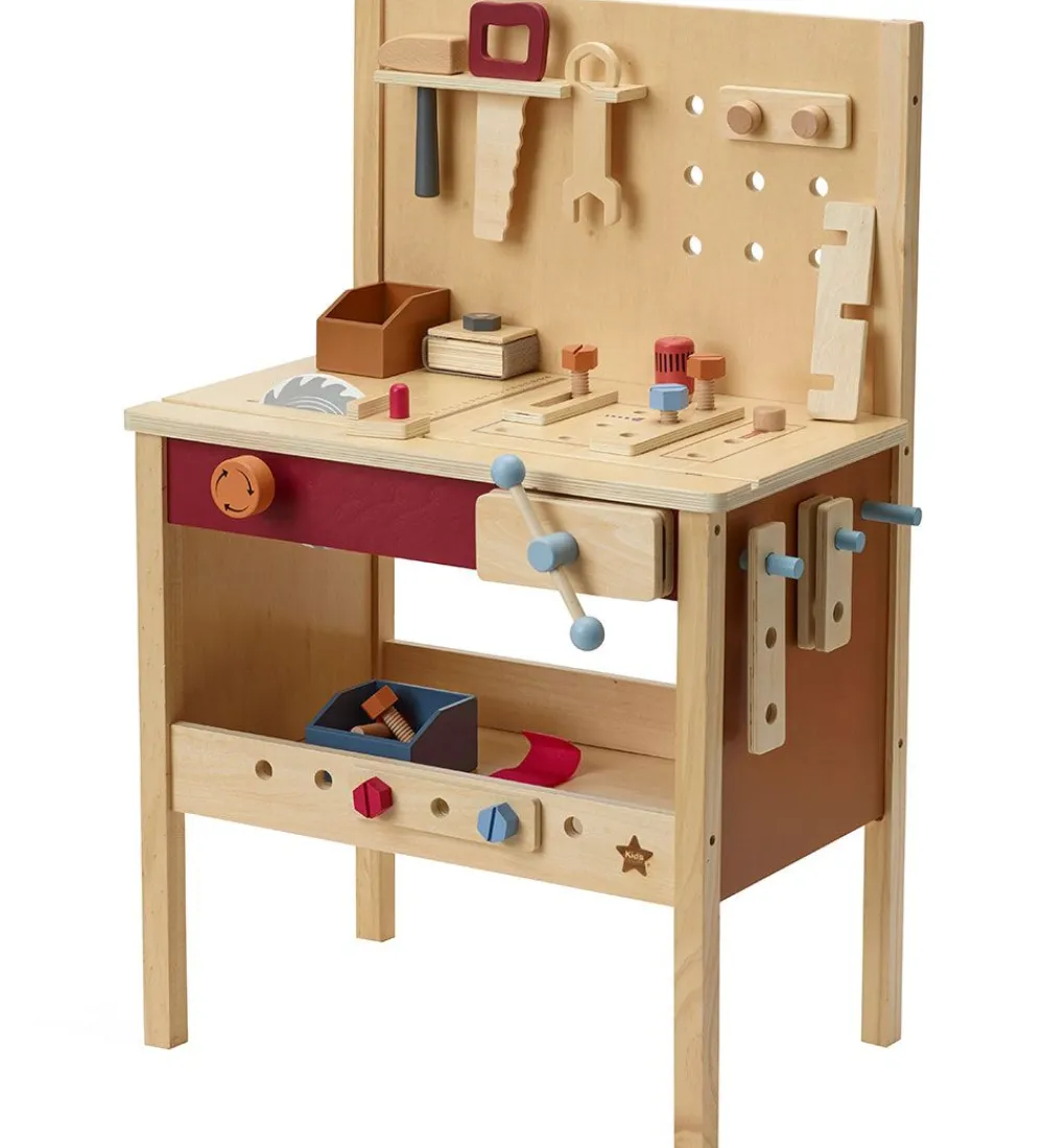 Kids Concept Legeværktøj|Legekøkken Og Legemøbel>Værktøjsbænk - 39 dele - Træ